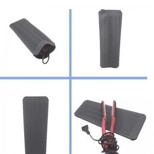 Polla de alfombra de silicona resistente, tapa resistente al calor portátil Puga de viaje Rendición para el cabello Curler sin desliz