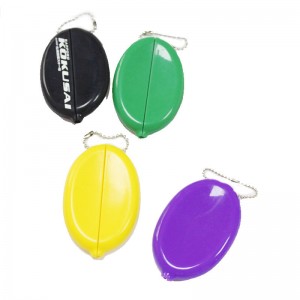 Bolsa de monedas de monedas de moneda ovalada de silicona, bolsa de hombres \\\\ \'s/women con cadena, bolsa de silicona de grado alimenticio, ecológico e impermeable