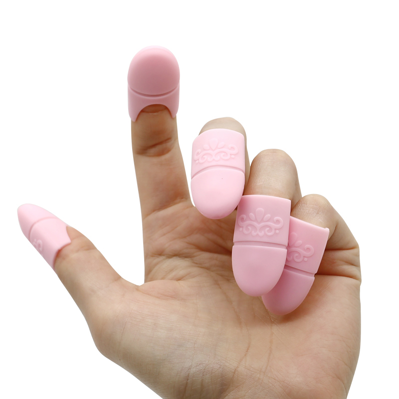 Removedor de uñas de silicona fácil de eliminar el gel o el esmalte de uñas, juego de mechones de uñas de silicona reutilizables